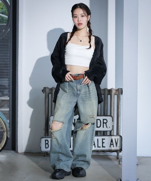 PBLIM(ページボーイリム)の「PBLIM/フェザーカーディガン(カーディガン/ボレロ・レディース・ブラック/レッド/イエロー・MEDIUM/SMALL)」の6枚目の写真