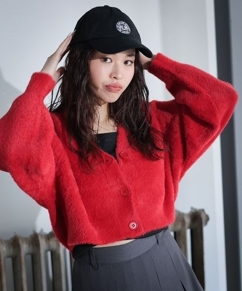 PBLIM(ページボーイリム)の「PBLIM/フェザーカーディガン(カーディガン/ボレロ・レディース・ブラック/レッド/イエロー・MEDIUM/SMALL)」の17枚目の写真