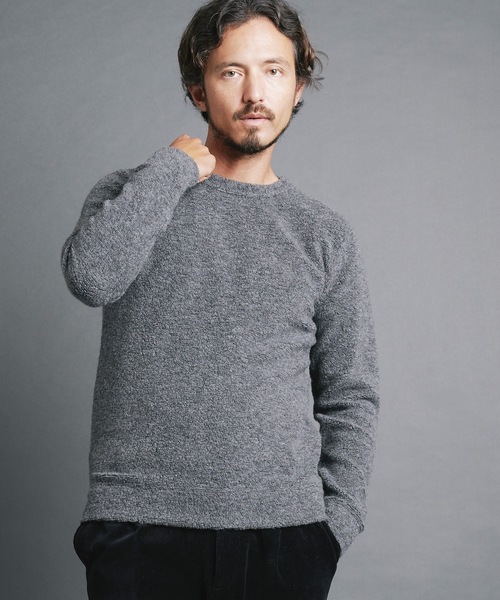 【セール】WOOL PILE KNITSAW L/S:ウールパイル ニットソー ロングスリーブ（ニット/セーター）｜Magine（マージン）