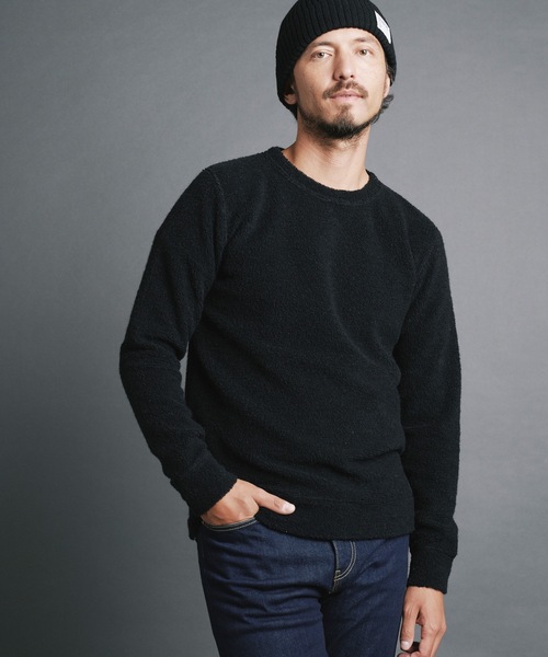Magine(マージン)の「WOOL PILE KNITSAW L/S:ウールパイル ニットソー ロングスリーブ(ニット/セーター・メンズ・オートミール/ネイビー/チャコールグレー/ブラック・44/46/48)」の2枚目の写真