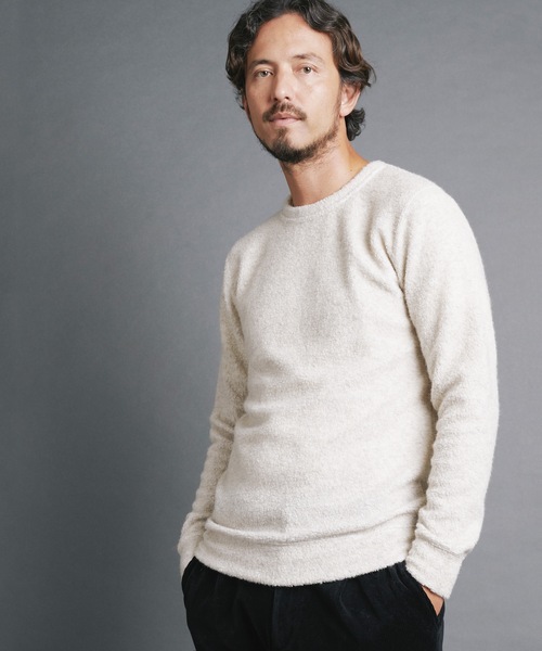 Magine(マージン)の「WOOL PILE KNITSAW L/S:ウールパイル ニットソー ロングスリーブ(ニット/セーター・メンズ・オートミール/ネイビー/チャコールグレー/ブラック・44/46/48)」の11枚目の写真