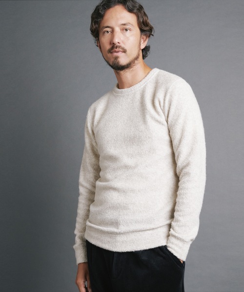 Magine(マージン)の「WOOL PILE KNITSAW L/S:ウールパイル ニットソー ロングスリーブ(ニット/セーター・メンズ・オートミール/ネイビー/チャコールグレー/ブラック・44/46/48)」の13枚目の写真