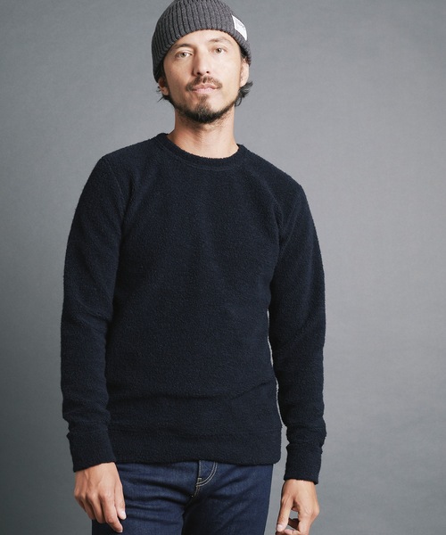 Magine(マージン)の「WOOL PILE KNITSAW L/S:ウールパイル ニットソー ロングスリーブ(ニット/セーター・メンズ・オートミール/ネイビー/チャコールグレー/ブラック・44/46/48)」の14枚目の写真