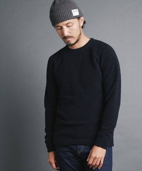 Magine(マージン)の「WOOL PILE KNITSAW L/S:ウールパイル ニットソー ロングスリーブ(ニット/セーター・メンズ・オートミール/ネイビー/チャコールグレー/ブラック・44/46/48)」の16枚目の写真