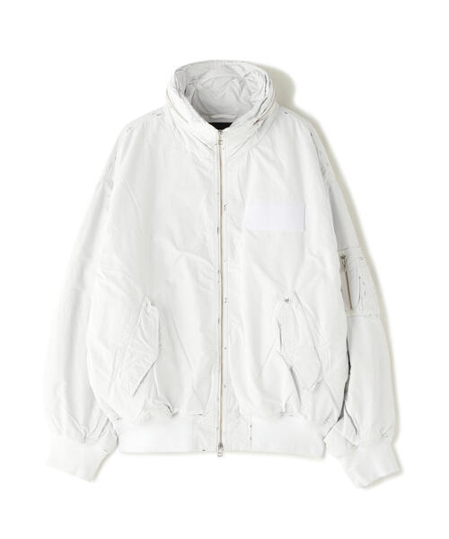 DANKE SCHON（ダンケシェーン）の「Dankeschon/ダンケシェーン/ボンディングスタンドMA-1（MA-1・レディース・カーキ/ホワイト/ブラック・M/L）」の2枚目の写真