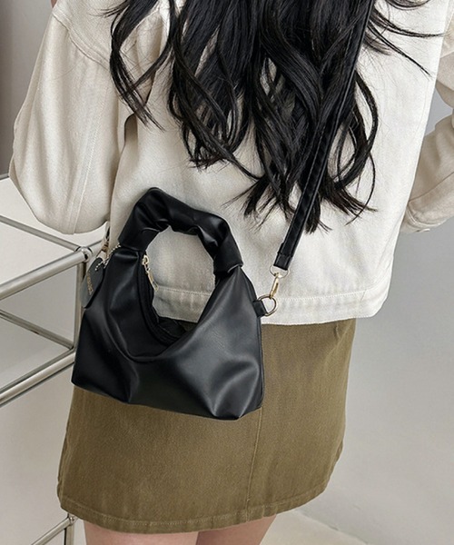 TONE SELECT GOODS(トーンセレクトグッズ)の「urbanfemine./PU2wayミニショルダーバッグ U7339(ショルダーバッグ・レディース・グリーン/ホワイト/ブラック・FREE)」の3枚目の写真