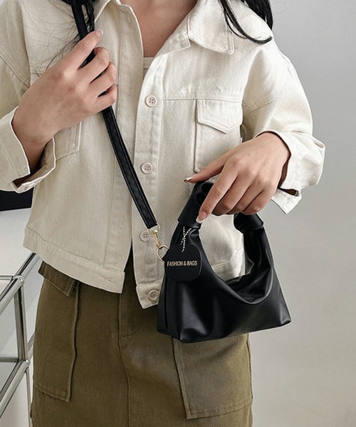 TONE SELECT GOODS(トーンセレクトグッズ)の「urbanfemine./PU2wayミニショルダーバッグ U7339(ショルダーバッグ・レディース・グリーン/ホワイト/ブラック・FREE)」の5枚目の写真