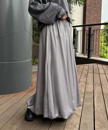 ISOOK | 【ISOOK / アイスー】バルーンサテンスカート  / バルーンスカート フレアスカート ロング 低身長 ZOZOTOWN限定(スカート)