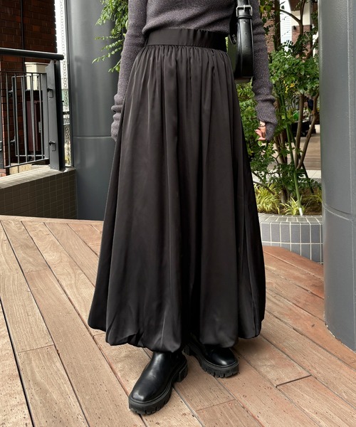 セール】【ISOOK / アイスー】バルーンサテンスカート