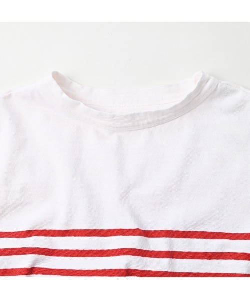 45R(フォーティファイブアール)の「ONEONE バスクボーダーのチュニック(Tシャツ/カットソー・レディース・ホワイト×レッド・FREE)」の6枚目の写真