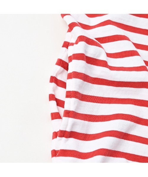 45R(フォーティファイブアール)の「ONEONE バスクボーダーのチュニック(Tシャツ/カットソー・レディース・ホワイト×レッド・FREE)」の8枚目の写真