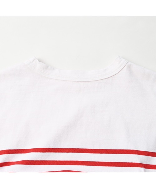 45R(フォーティファイブアール)の「ONEONE バスクボーダーのチュニック(Tシャツ/カットソー・レディース・ホワイト×レッド・FREE)」の9枚目の写真