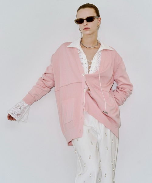 JOSE MOON（ジョゼムーン）の「WIDE DENIM PANTS with PEARL/ワイド