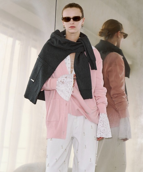 JOSE MOON（ジョゼムーン）の「WIDE DENIM PANTS with PEARL/ワイド