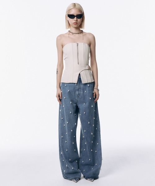 パンツ nullus 23aw/wide denim pants AZ WIDE DENIM PANTS｜ANREALAGE OFFICIAL ONLINE SHOP