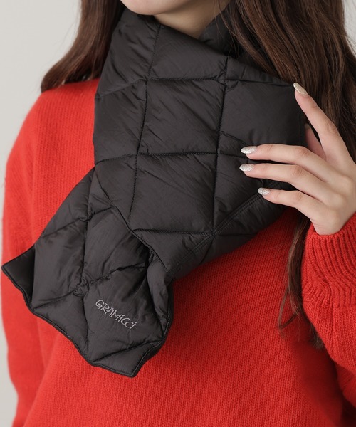 Gramicci（グラミチ）の「Gramicci×TAION/グラミチ×タイオン DOWN SCARF ダウンスカーフ ダウンマフラー（バンダナ/スカーフ・メンズ・ブラック/グレー/ダークブラウン・FREE）」の21枚目の写真