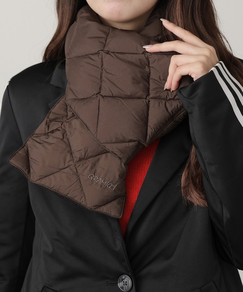 Gramicci（グラミチ）の「Gramicci×TAION/グラミチ×タイオン DOWN SCARF ダウンスカーフ ダウンマフラー（バンダナ/スカーフ・メンズ・ブラック/グレー/ダークブラウン・FREE）」の19枚目の写真