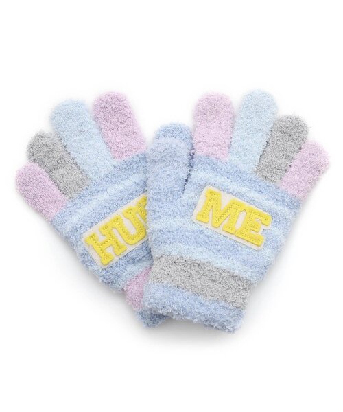 Ampersand(アンパサンド)の「カラフル マシュマロニット手袋(手袋・キッズ・ベージュ/チャコール/ネイビー/サックスブルー・95/120/140)」の2枚目の写真