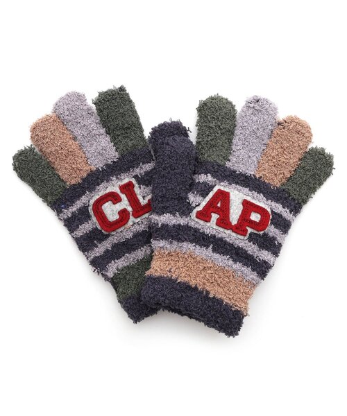 Ampersand(アンパサンド)の「カラフル マシュマロニット手袋(手袋・キッズ・ベージュ/チャコール/ネイビー/サックスブルー・95/120/140)」の3枚目の写真