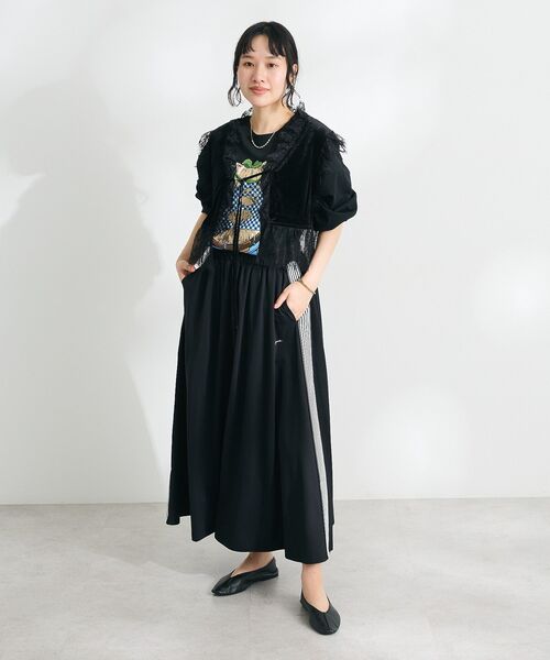 CRAFT STANDARD BOUTIQUE(クラフトスタンダードブティック)の「ベロアレース付きベスト(ベスト・レディース・ボルドー/ブラック・FREE)」の21枚目の写真