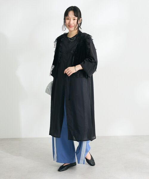 CRAFT STANDARD BOUTIQUE(クラフトスタンダードブティック)の「ベロアレース付きベスト(ベスト・レディース・ボルドー/ブラック・FREE)」の22枚目の写真