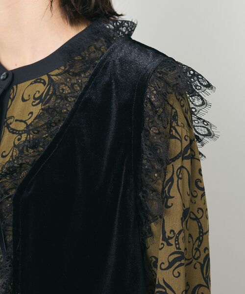 CRAFT STANDARD BOUTIQUE(クラフトスタンダードブティック)の「ベロアレース付きベスト(ベスト・レディース・ボルドー/ブラック・FREE)」の8枚目の写真