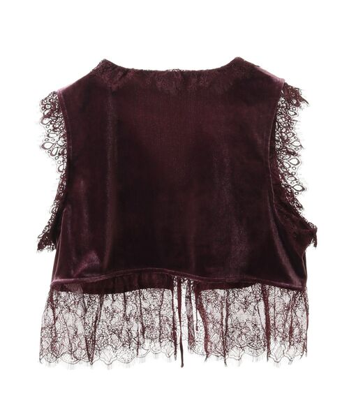 CRAFT STANDARD BOUTIQUE(クラフトスタンダードブティック)の「ベロアレース付きベスト(ベスト・レディース・ボルドー/ブラック・FREE)」の11枚目の写真