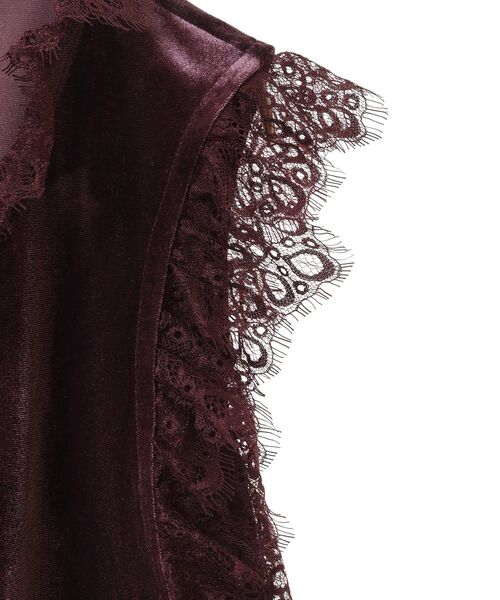 CRAFT STANDARD BOUTIQUE(クラフトスタンダードブティック)の「ベロアレース付きベスト(ベスト・レディース・ボルドー/ブラック・FREE)」の13枚目の写真