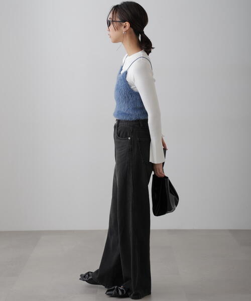 FREE'S MART（フリーズマート）の「◆〈洗える〉マシンウォッシャブルクルーネックニット（ニット/セーター・レディース・ブラック/ホワイト/ライトグリーン/パープル・FREE）」の18枚目の写真