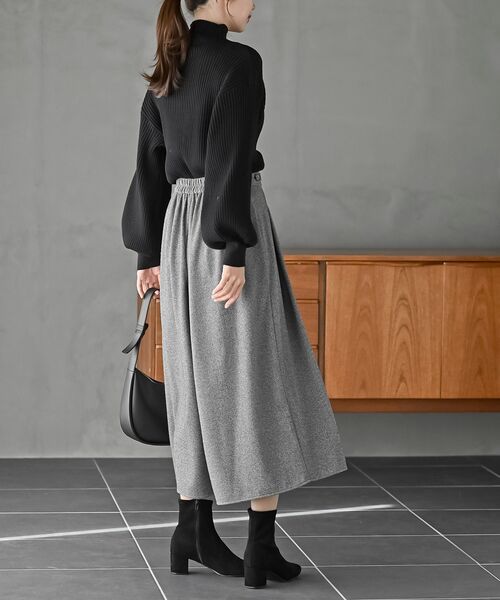 rps（アールピーエス）の「ジャガードタックワイドパンツ（その他パンツ・レディース・チャコールグレー/ブラウン/ブラック・フリー）」の17枚目の写真