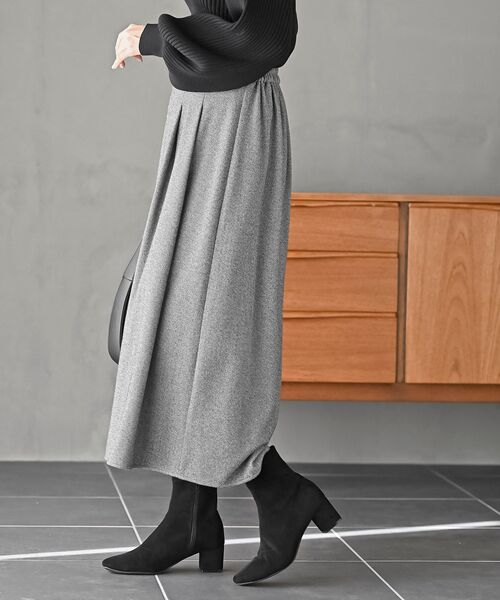 rps（アールピーエス）の「ジャガードタックワイドパンツ（その他パンツ・レディース・チャコールグレー/ブラウン/ブラック・フリー）」の15枚目の写真