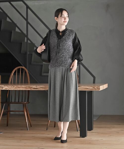 rps（アールピーエス）の「ジャガードタックワイドパンツ（その他パンツ・レディース・チャコールグレー/ブラウン/ブラック・フリー）」の10枚目の写真