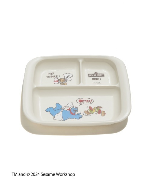 SESAME STREET（セサミストリート）の「【KIDS】クッキーモンスターデザイン キッズプレート（マグ/哺乳瓶/お食事グッズ・レディース・オフホワイト・FREE）」の2枚目の写真