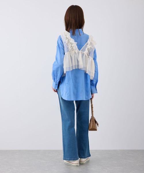 ROPE' PICNIC(ロペピクニック)の「前後2WAY/フリルチュールビスチェ(ベスト・レディース・グレー/キナリ・38)」の16枚目の写真