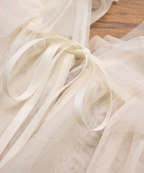 ROPE' PICNIC(ロペピクニック)の「前後2WAY/フリルチュールビスチェ(ベスト・レディース・グレー/キナリ・38)」の4枚目の写真
