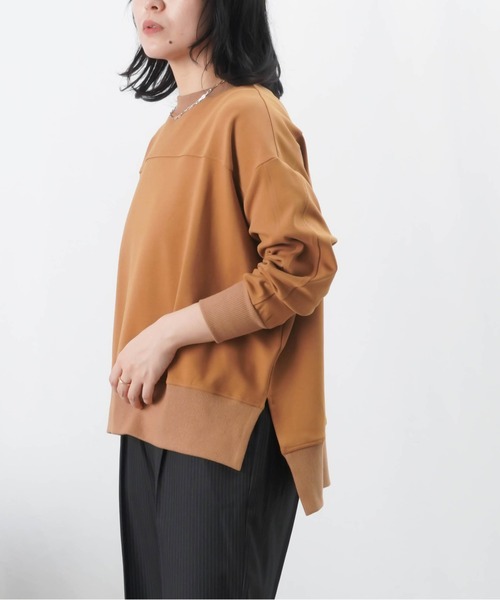 LUCA/LADY LUCK LUCA(ルカ/レディラックルカ)の「LC/LLL ワイド切替プルオーバー / サイドスリットデザインカットソー(Tシャツ/カットソー・レディース・ブラック/グレー/ボルドー/モカ・FREE)」の3枚目の写真
