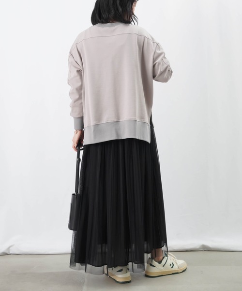 LUCA/LADY LUCK LUCA(ルカ/レディラックルカ)の「LC/LLL ワイド切替プルオーバー / サイドスリットデザインカットソー(Tシャツ/カットソー・レディース・ブラック/グレー/ボルドー/モカ・FREE)」の8枚目の写真