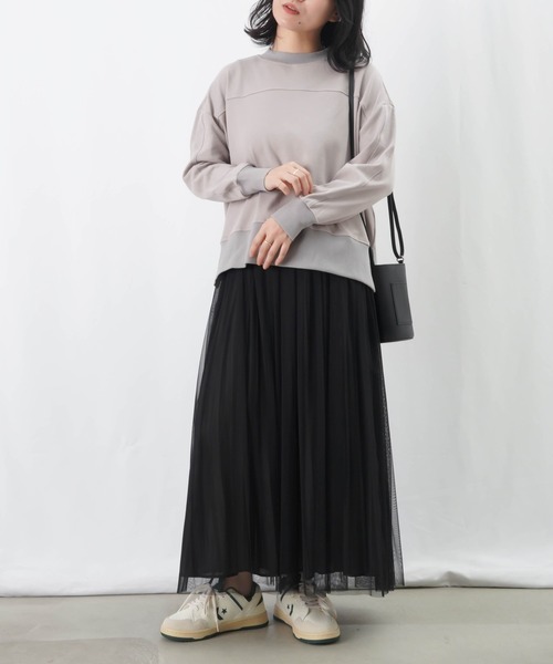LUCA/LADY LUCK LUCA(ルカ/レディラックルカ)の「LC/LLL ワイド切替プルオーバー / サイドスリットデザインカットソー(Tシャツ/カットソー・レディース・ブラック/グレー/ボルドー/モカ・FREE)」の10枚目の写真