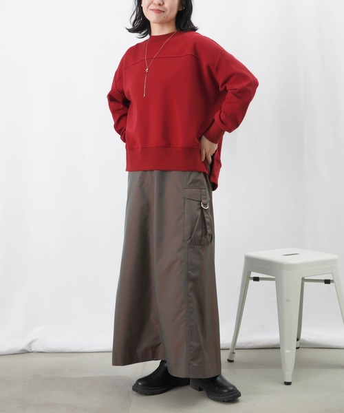 LUCA/LADY LUCK LUCA(ルカ/レディラックルカ)の「LC/LLL ワイド切替プルオーバー / サイドスリットデザインカットソー(Tシャツ/カットソー・レディース・ブラック/グレー/ボルドー/モカ・FREE)」の12枚目の写真