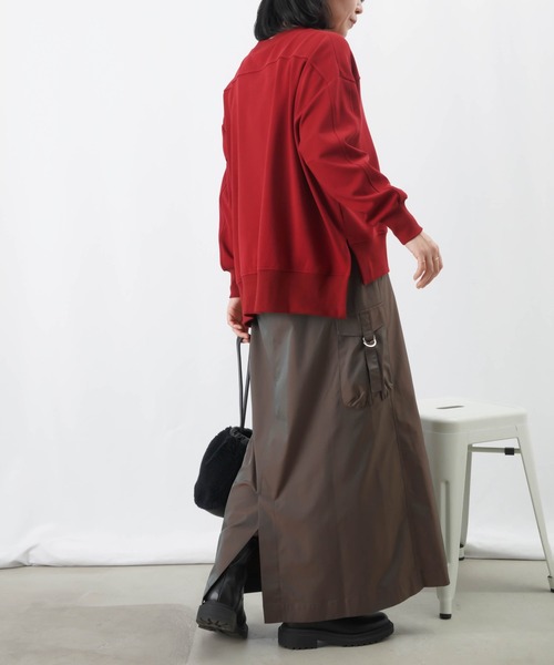 LUCA/LADY LUCK LUCA(ルカ/レディラックルカ)の「LC/LLL ワイド切替プルオーバー / サイドスリットデザインカットソー(Tシャツ/カットソー・レディース・ブラック/グレー/ボルドー/モカ・FREE)」の13枚目の写真