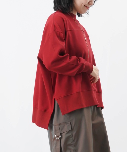 LUCA/LADY LUCK LUCA(ルカ/レディラックルカ)の「LC/LLL ワイド切替プルオーバー / サイドスリットデザインカットソー(Tシャツ/カットソー・レディース・ブラック/グレー/ボルドー/モカ・FREE)」の15枚目の写真