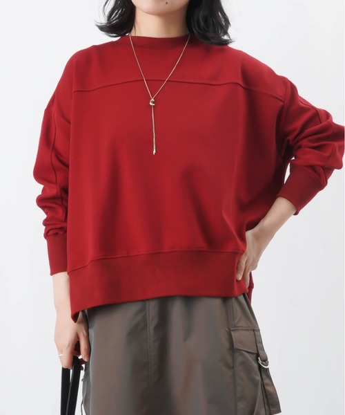 LUCA/LADY LUCK LUCA(ルカ/レディラックルカ)の「LC/LLL ワイド切替プルオーバー / サイドスリットデザインカットソー(Tシャツ/カットソー・レディース・ブラック/グレー/ボルドー/モカ・FREE)」の14枚目の写真