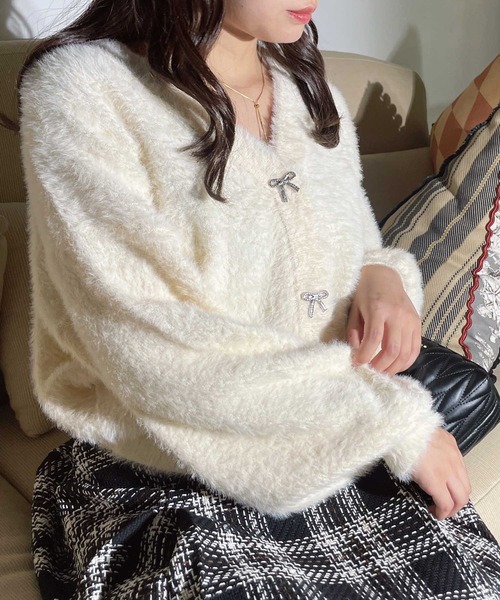 希少美品 ドリスヴァンノッテン ライカ期 ボアつけ襟付 カシミヤ カーディガン 希少 美品 ドリスヴァンノッテン ライカ期 ボアつけ襟付 カシミヤ