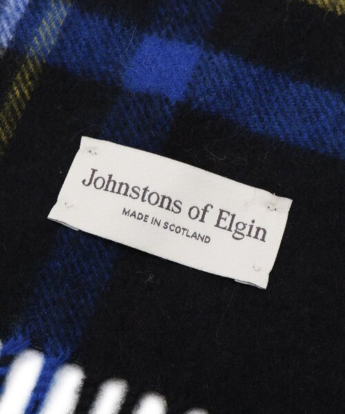 Johnstons of Elgin（ジョンストンズオブエルガン）の「Johnstons of Elgin（ジョンストンズ オブ エルガン）中判チェックカシミヤストール（ストール/ショール・レディース・ブラック系1/レッド系3・00）」の7枚目の写真