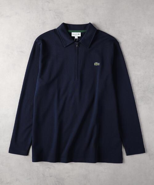 Right-on(ライトオン)の「LACOSTE(ラコステ)【メンズ】ハーフジップカットソー(スウェット・メンズ・ホワイト/ネイビー・M/L)」の9枚目の写真