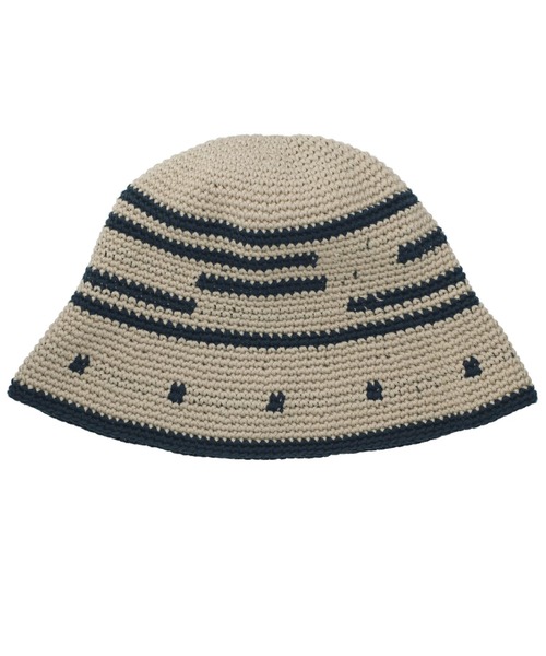 yield(イールド)の「【Basiquenti】Crochet Bucket Hat(クロシェバケットハット)BCA-K31892(ハット・メンズ・ブラック/ベージュ/コーラル・FREE)」の2枚目の写真