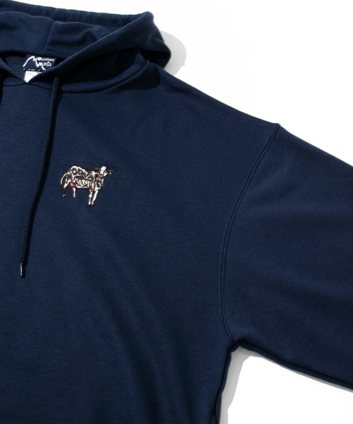 Mountain Mania（マウンテンマニア）の「Mountain Mania/マウンテンマニア　 T/C裏毛THICK LOGO プルパーカー（パーカー・メンズ・ブラック/ネイビー/グレー・MEDIUM/X-LARGE/LARGE）」の7枚目の写真
