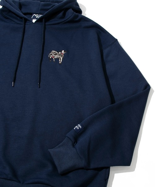 Mountain Mania（マウンテンマニア）の「Mountain Mania/マウンテンマニア　 T/C裏毛THICK LOGO プルパーカー（パーカー・メンズ・ブラック/ネイビー/グレー・MEDIUM/X-LARGE/LARGE）」の8枚目の写真
