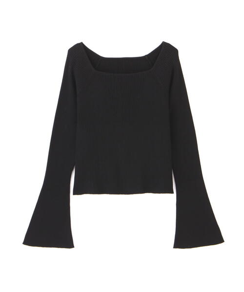 FREE'S MART(フリーズマート)の「◆スクエアネック袖フレアニット(ニット/セーター・レディース・ブルー/ブラック/ホワイト/レッド・FREE)」の5枚目の写真