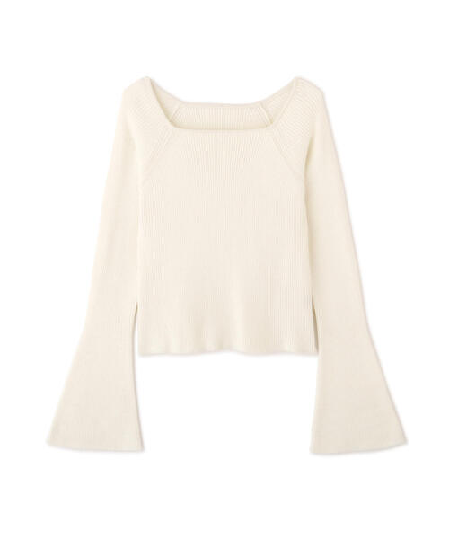 FREE'S MART(フリーズマート)の「◆スクエアネック袖フレアニット(ニット/セーター・レディース・ブルー/ブラック/ホワイト/レッド・FREE)」の14枚目の写真